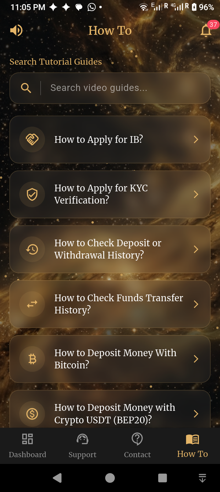 Searchable FAQ Knowledge Base Screen