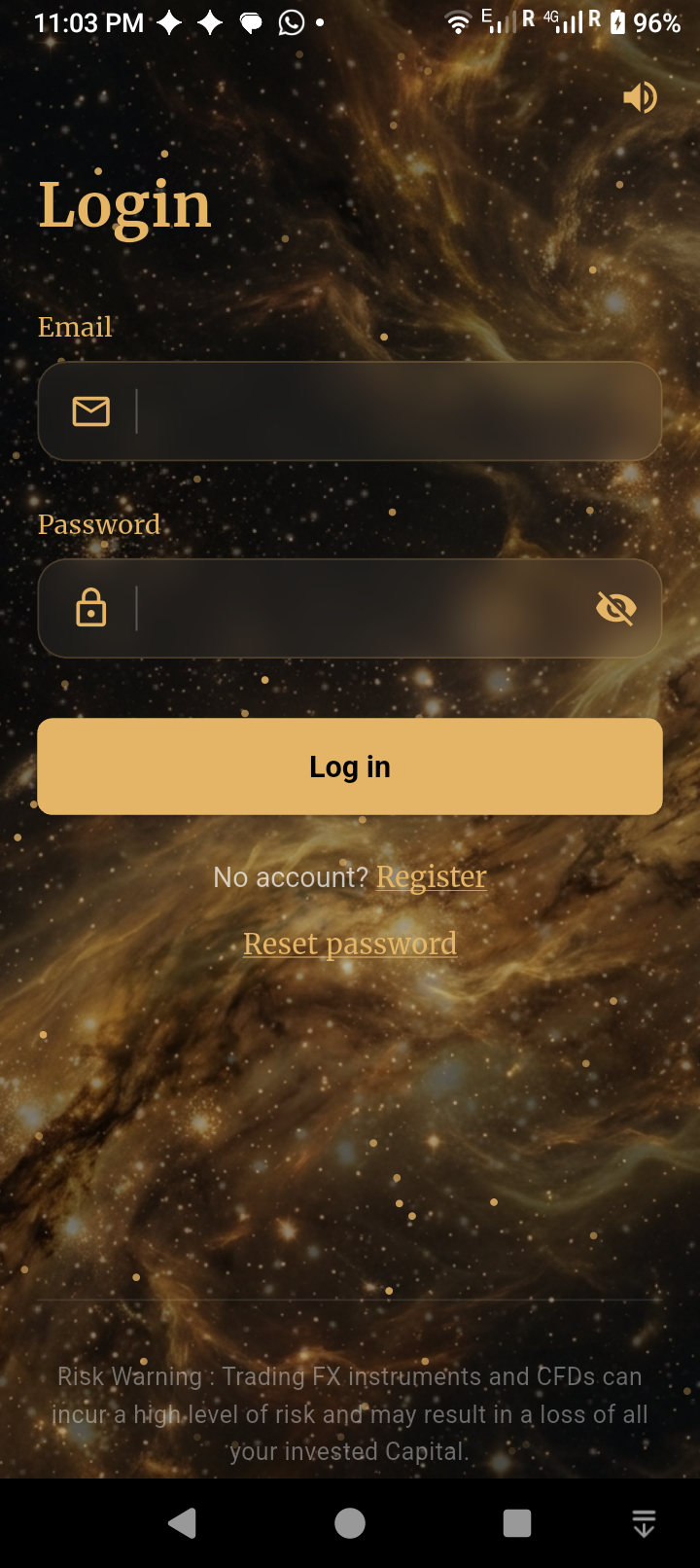 Luxury Login Screen