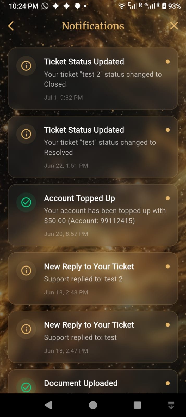Notifications Screen