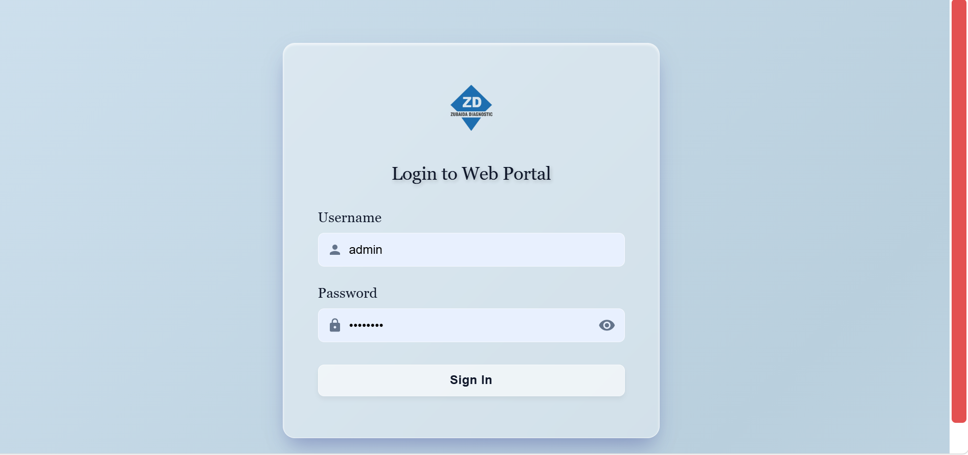 Clinical Login Portal