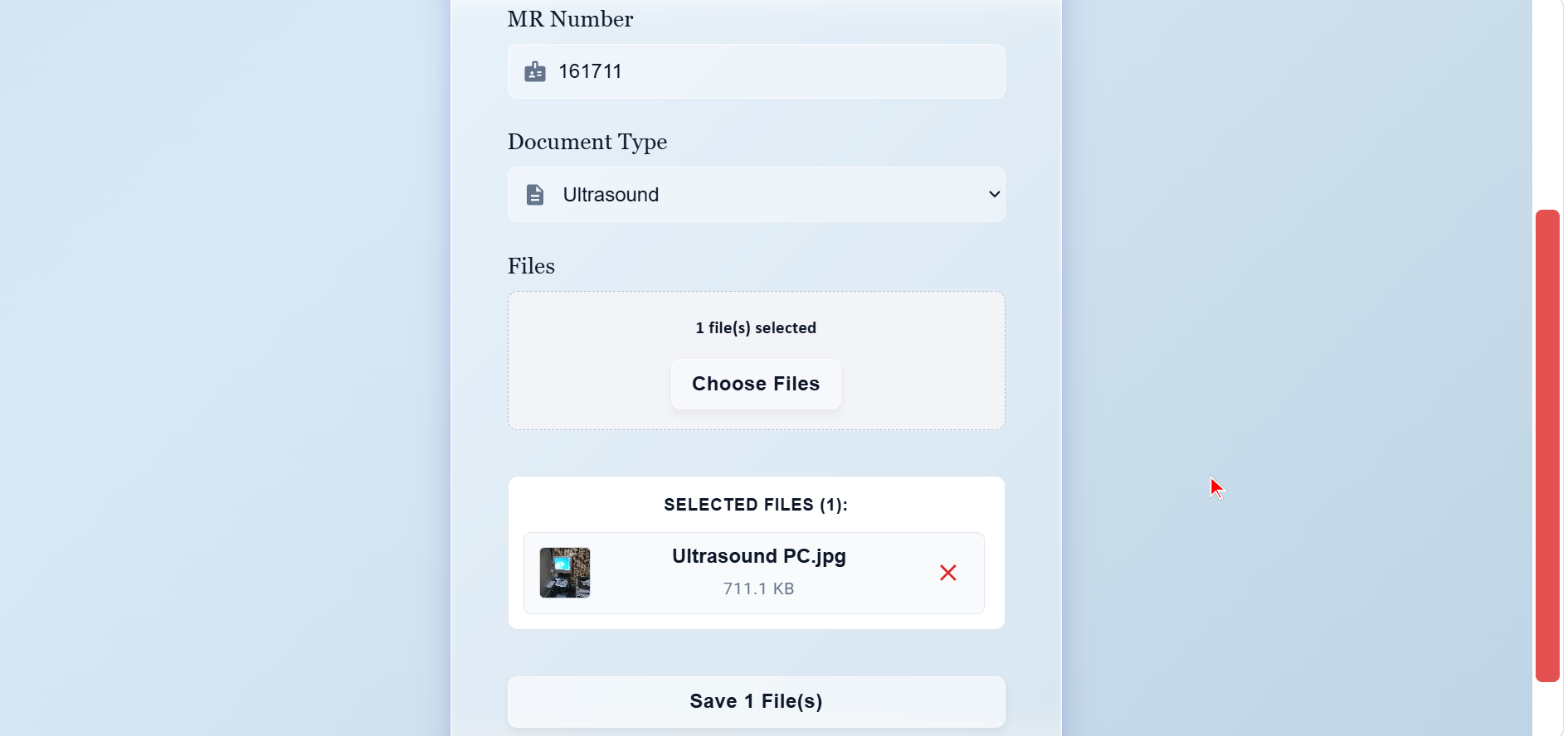 Add New Document Page