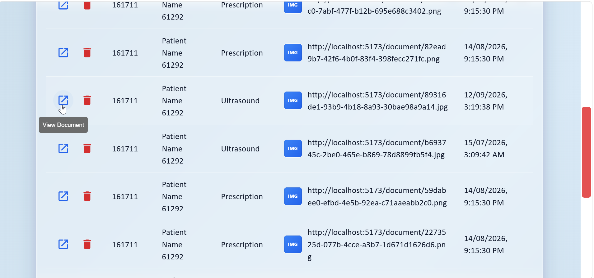 View Document Action