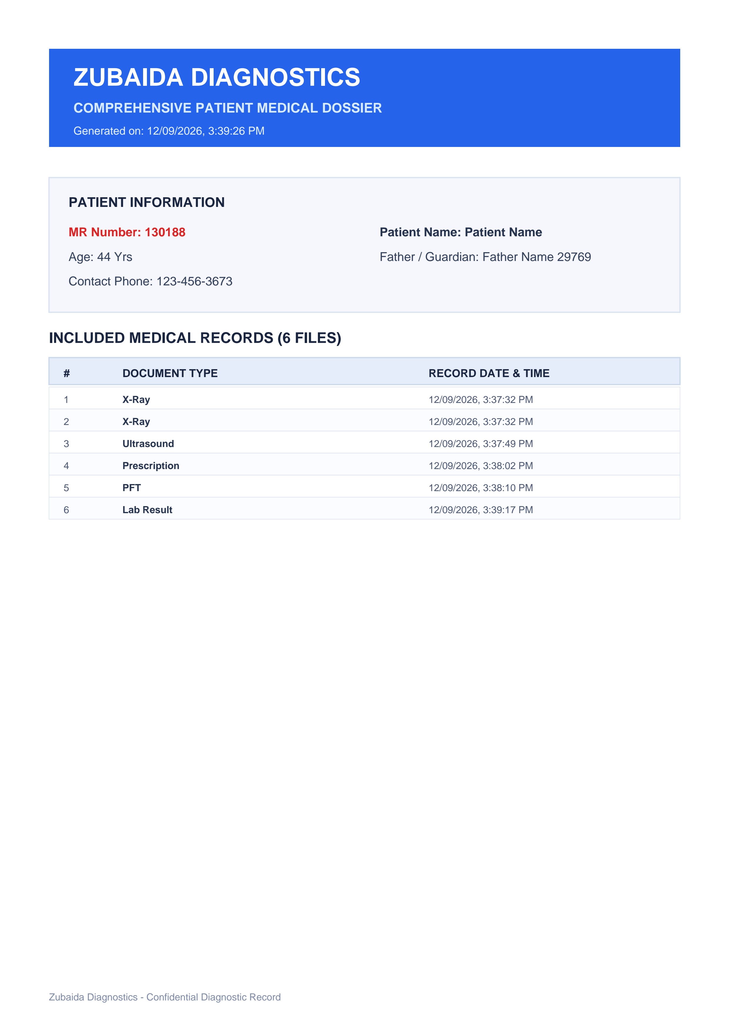 Dossier Page 1