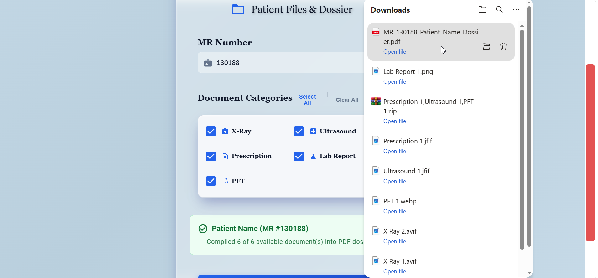 Generated File for Patient