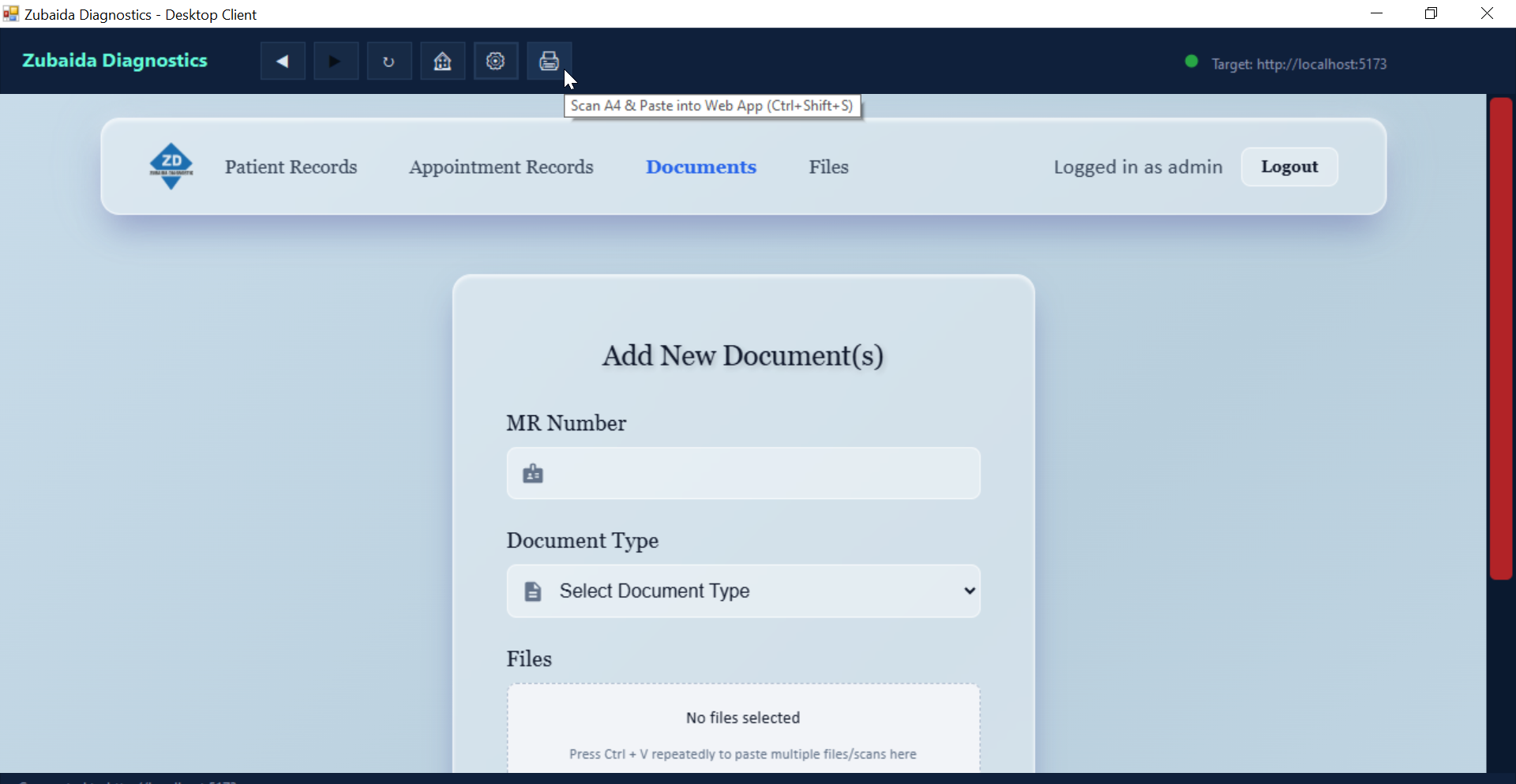 WinForms Scanner Button
